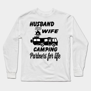 husband and wife camping partner for life Long Sleeve T-Shirt